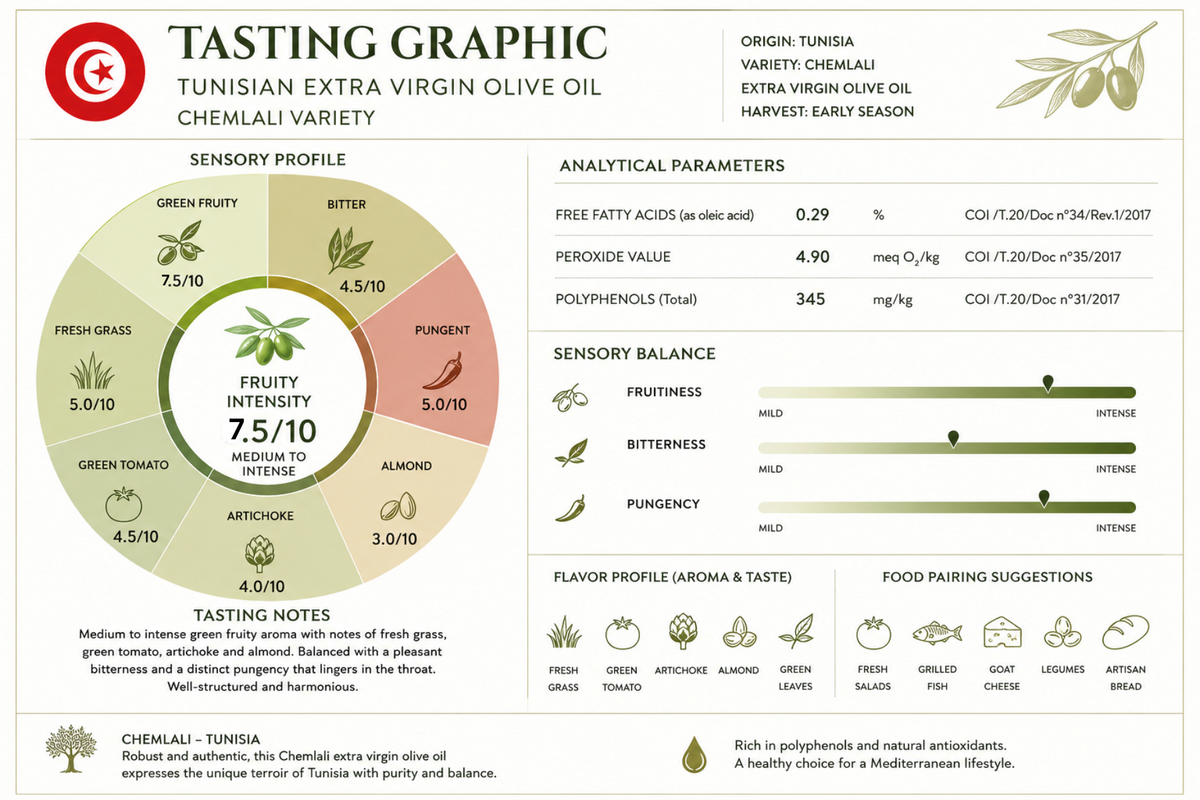 POLYPHENOLIO™ | High Polyphenol Tunisian Premium Extra Virgin Olive Oil  | 5 L Tin (1.32 US gal)